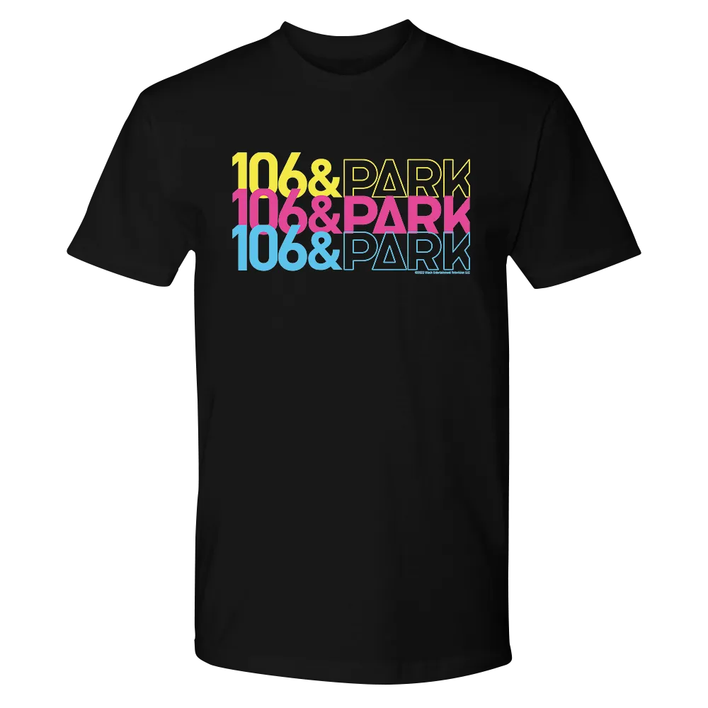 106 & Park Repeat Logo Adult Short Sleeve T-Shirt