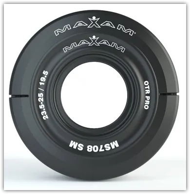 20.5-25 Maxam MS708 Smooth (25-17) Non-Aperture Solid Tire V53110