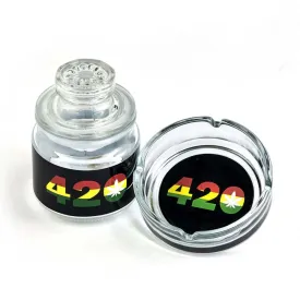 420 Glass Stash Jar and Ashtray Set