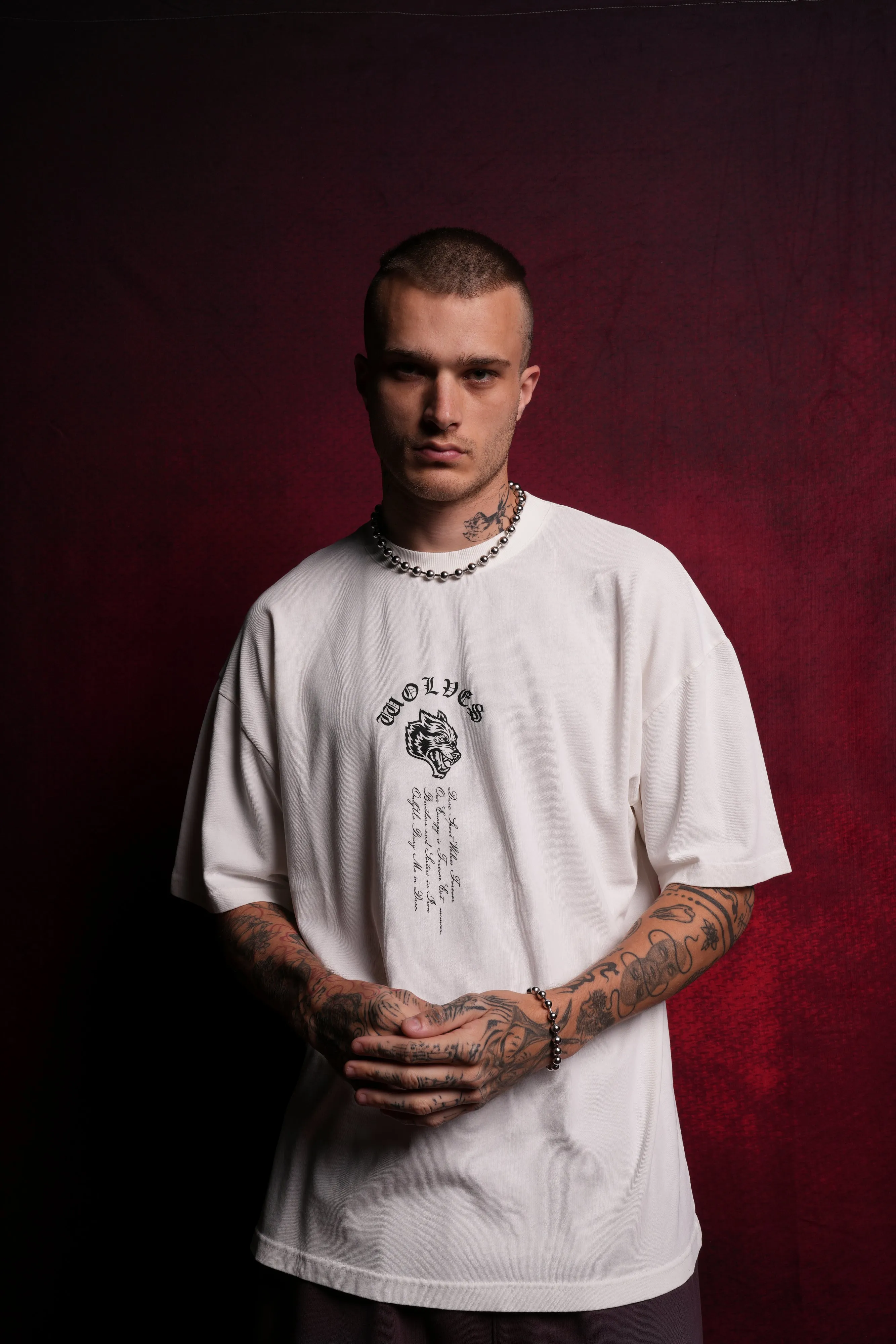 Ashes Of The Dark Lord "Premium" Oversized Tee in Cream