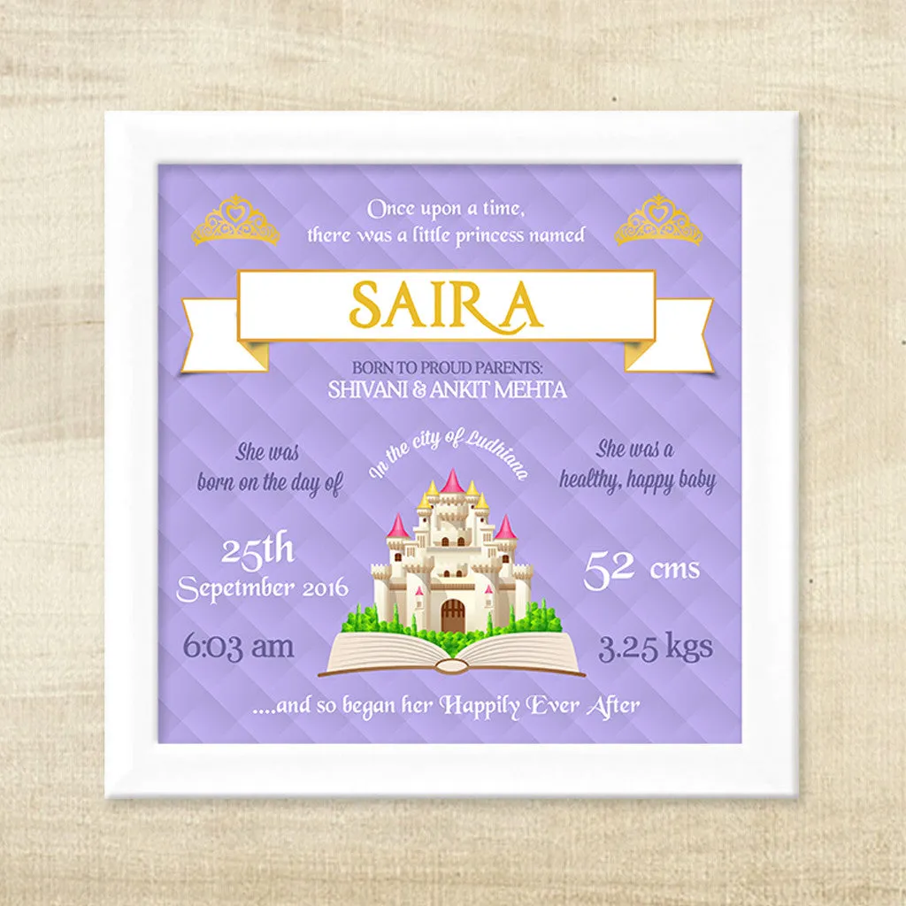 Birth Memory Frame - Little Princess