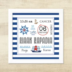 Birth Memory Frame - Nautical