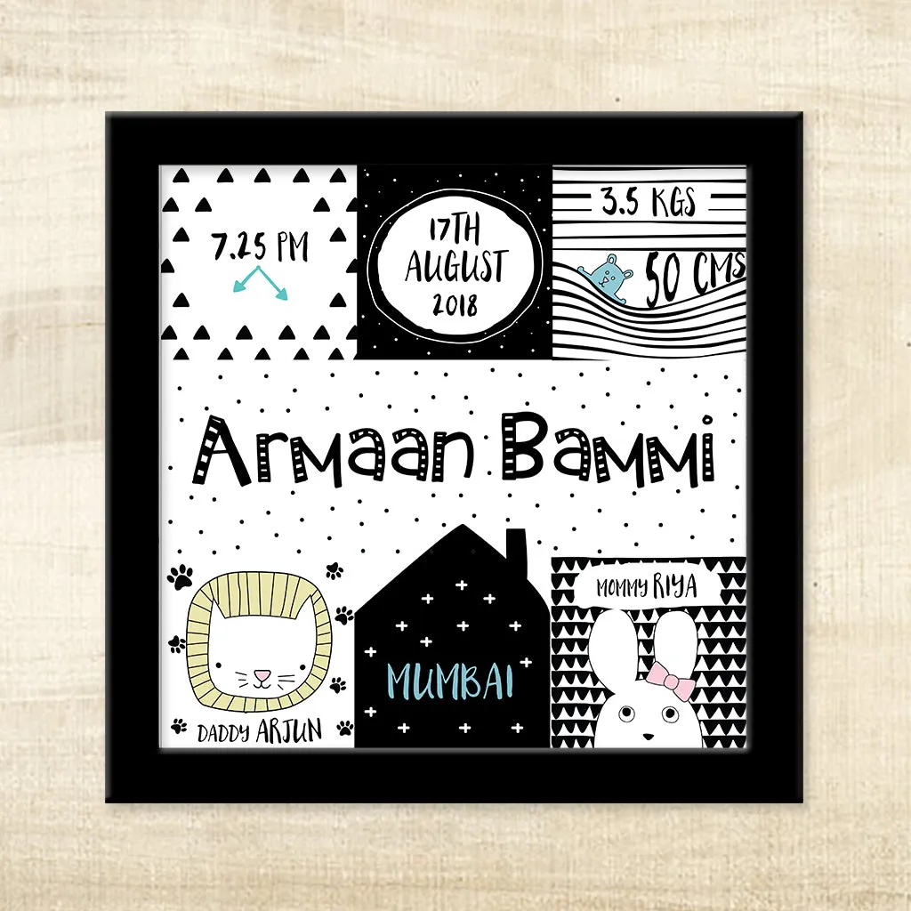 Birth Memory Frame - Nordic
