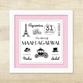 Birth Memory Frame - Parisian
