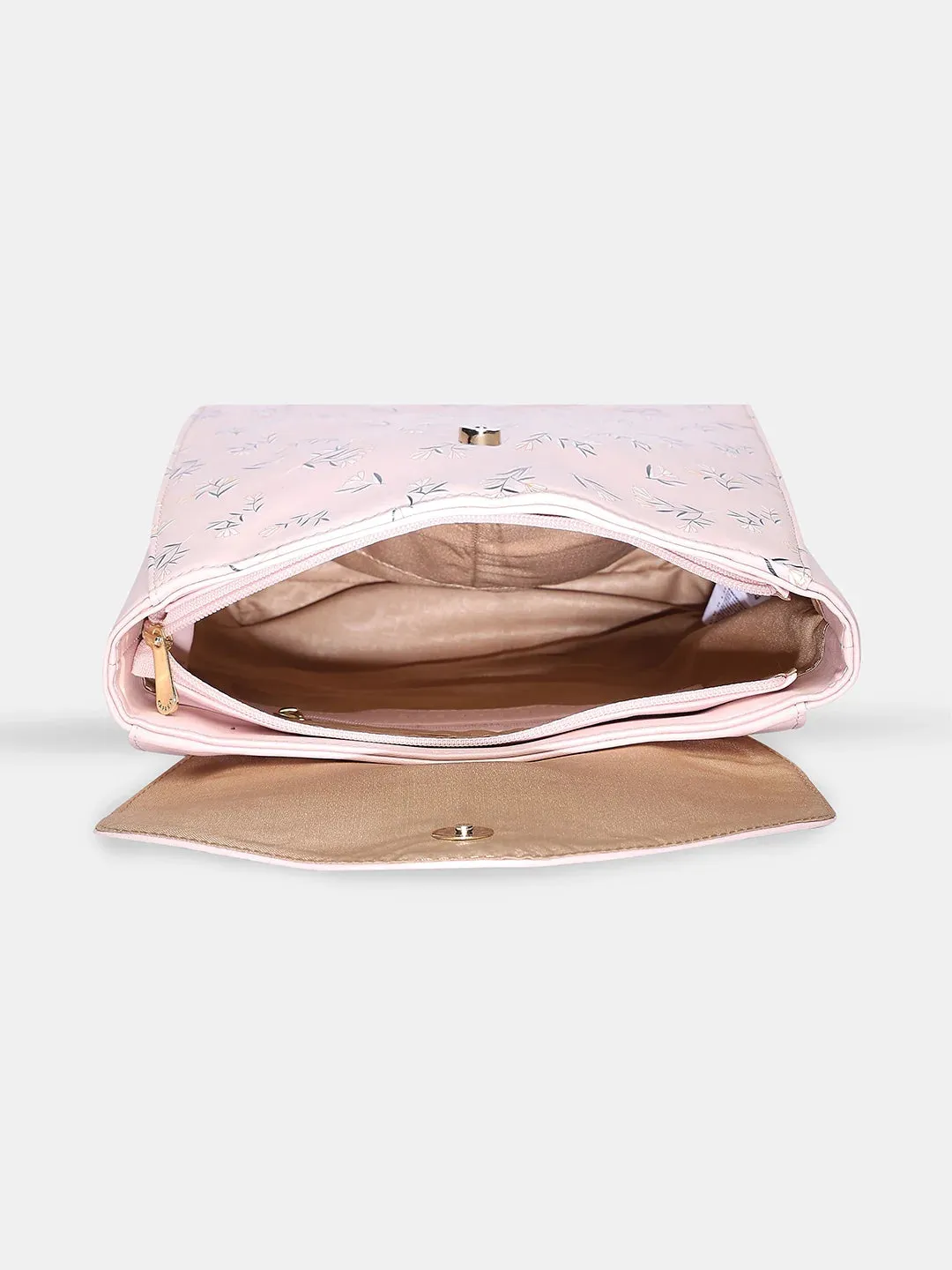 Caprese Merida Backpack Large Printed Women'S Bag Blush