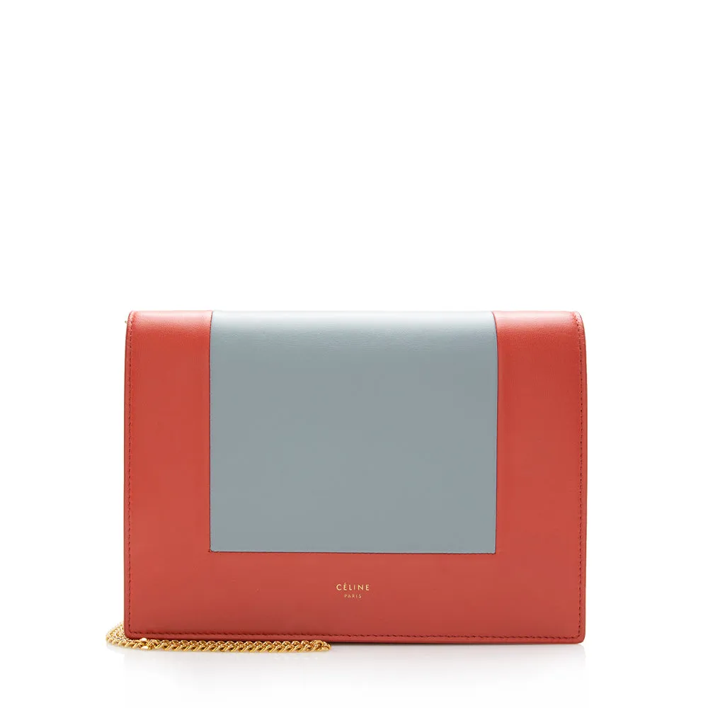Celine Lambskin Frame Evening Clutch on Chain Crossbody Bag (SHF-14477)