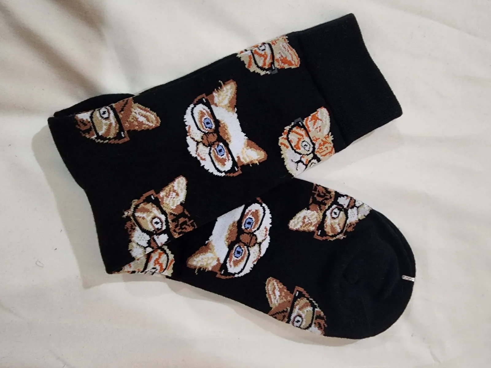Colourful socks - smart cat black