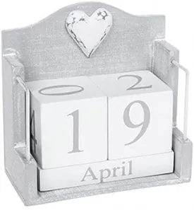 Cool Grey Wooden Calendar