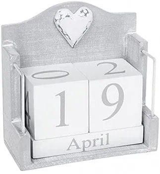 Cool Grey Wooden Calendar