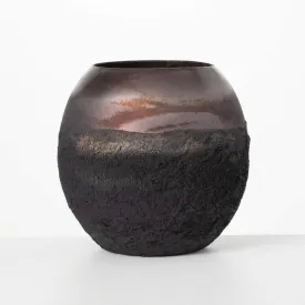 Dark Iridescent Bowl Vase