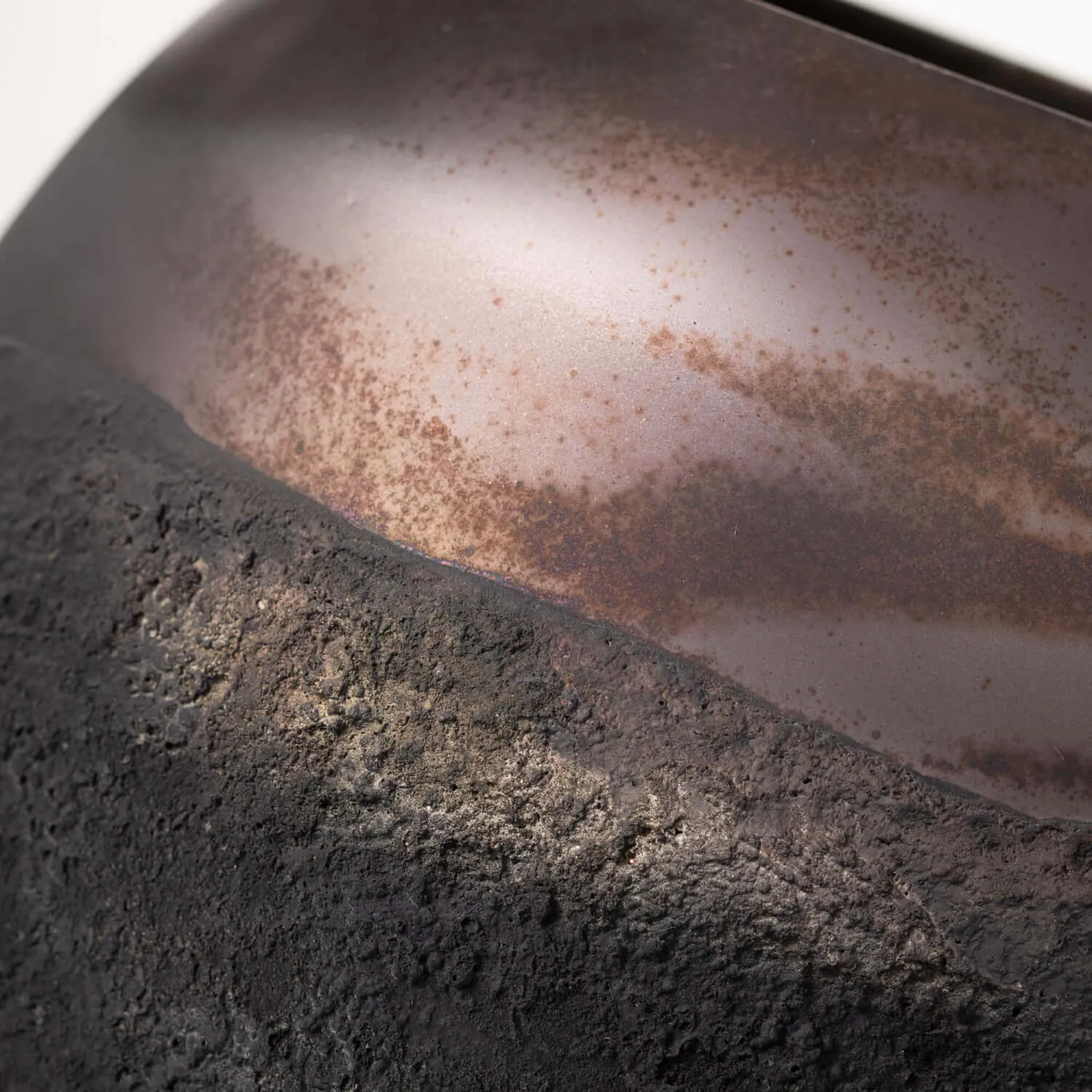 Dark Iridescent Bowl Vase