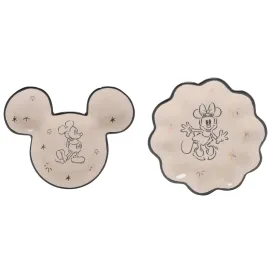 Disney Set of 2 Mickey and Minnie Mouse Trinket Dishes
