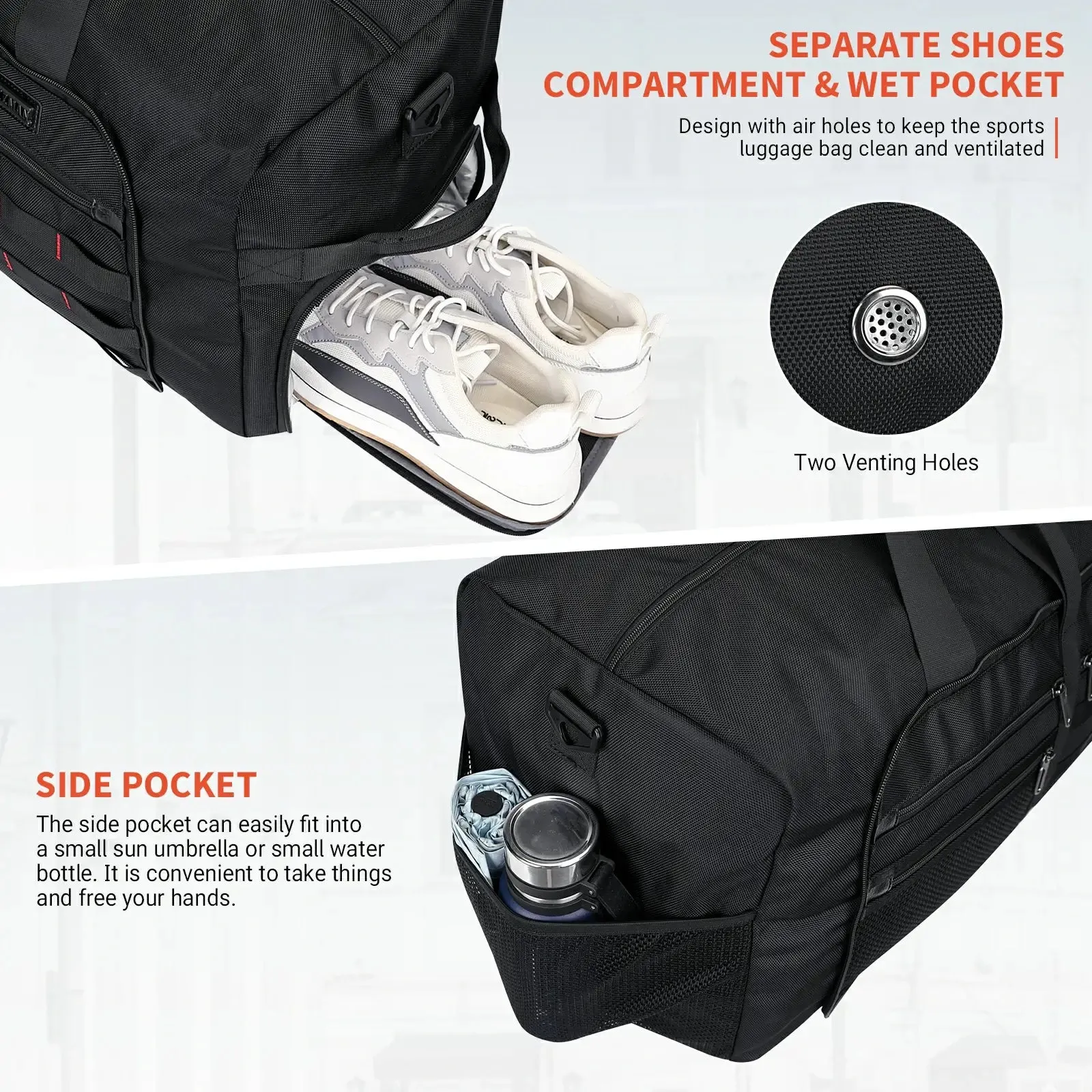 Foldable Duffel Bag for Travel 65L Lightweight Packable