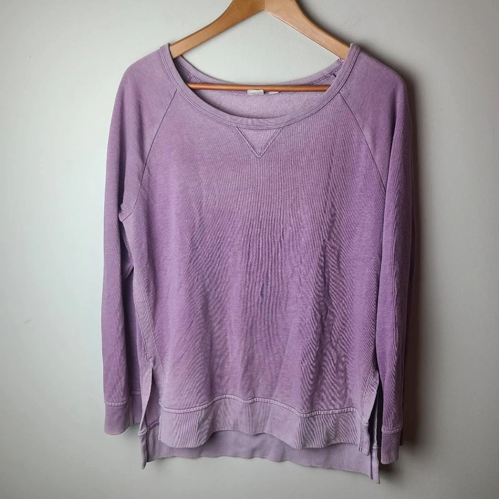 Gap Lavender Oversized Distressed Sweatshirt