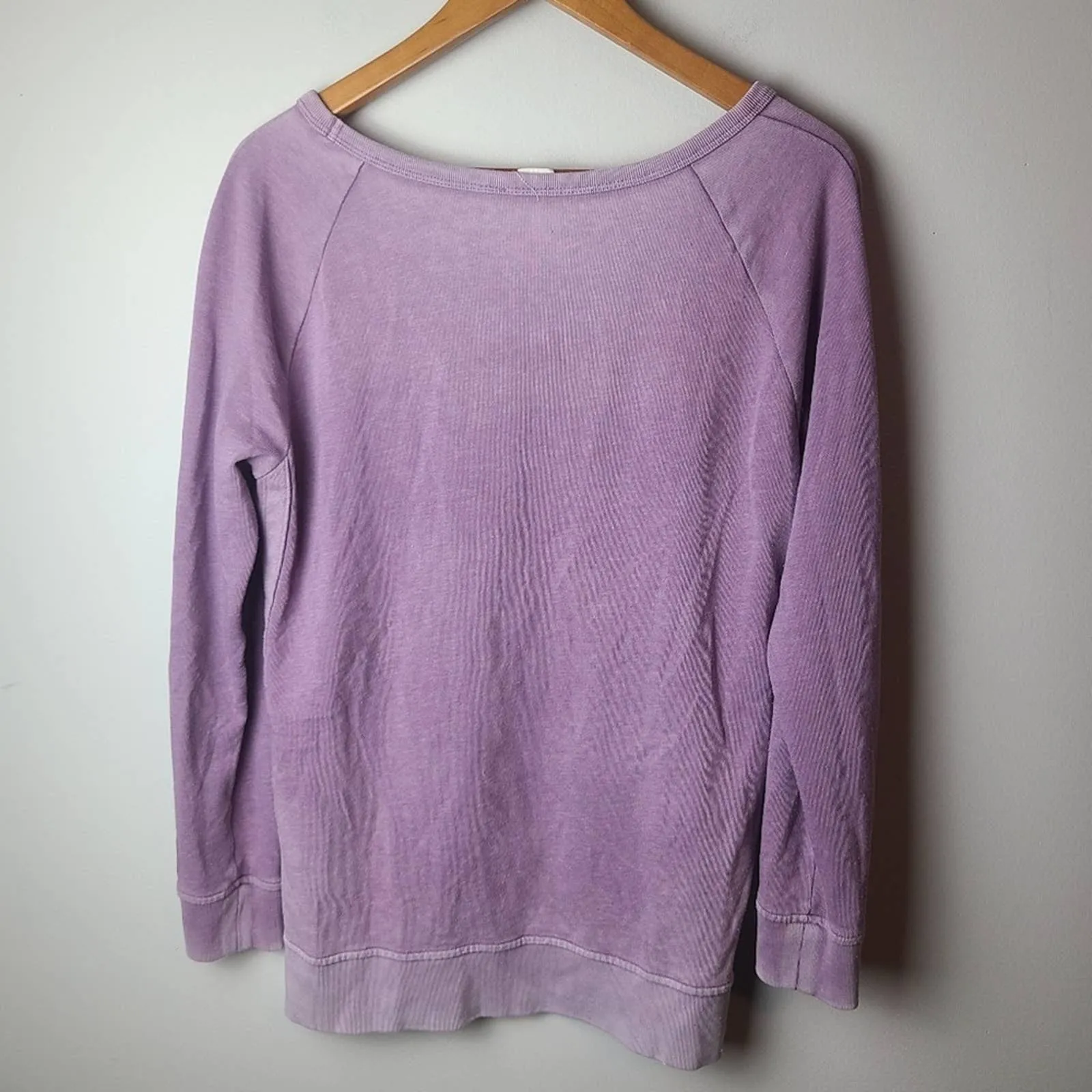 Gap Lavender Oversized Distressed Sweatshirt