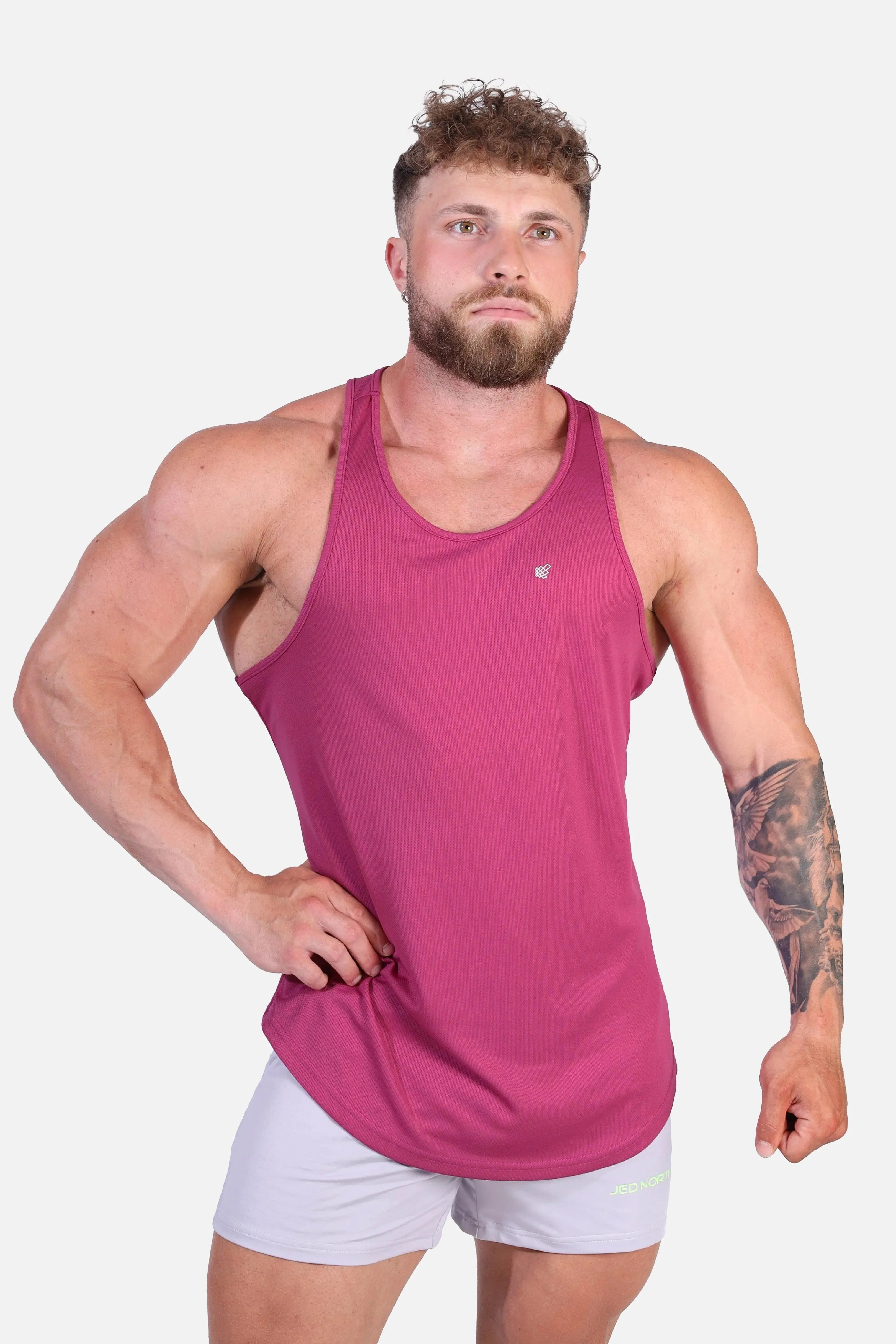Jed North Microfiber Dri-fit tank magenta