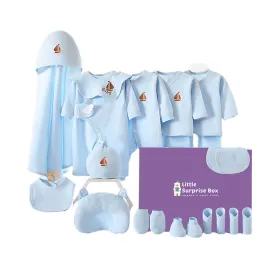 Little Surprise Box 23 Pcs Blue Sailor Newborn Baby Girl/ Boy All Season Wear Gift Hamper Box