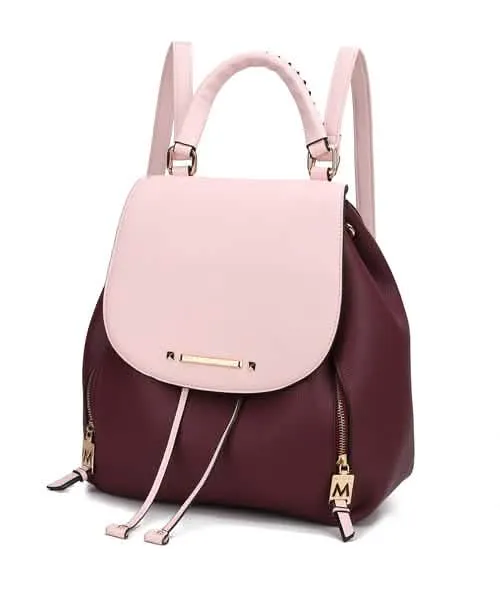 MKF Collection Sustainable Vegan Leather Kimberly Backpack for Fashion-Forward Women by Mia K