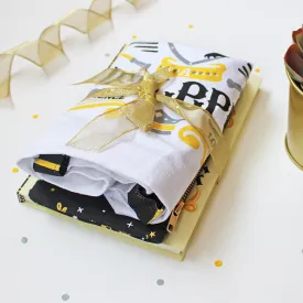 Official Harry Potter Hufflepuff House Themed Curated Gift Hamper - Set of Matching Notebook, Tote Bag & Pouch