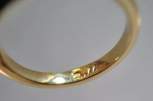 Signed PAUL GOLD Tone Womens CRYSTAL Cluster GLASS Multi STONE RING Jewelry sz 5