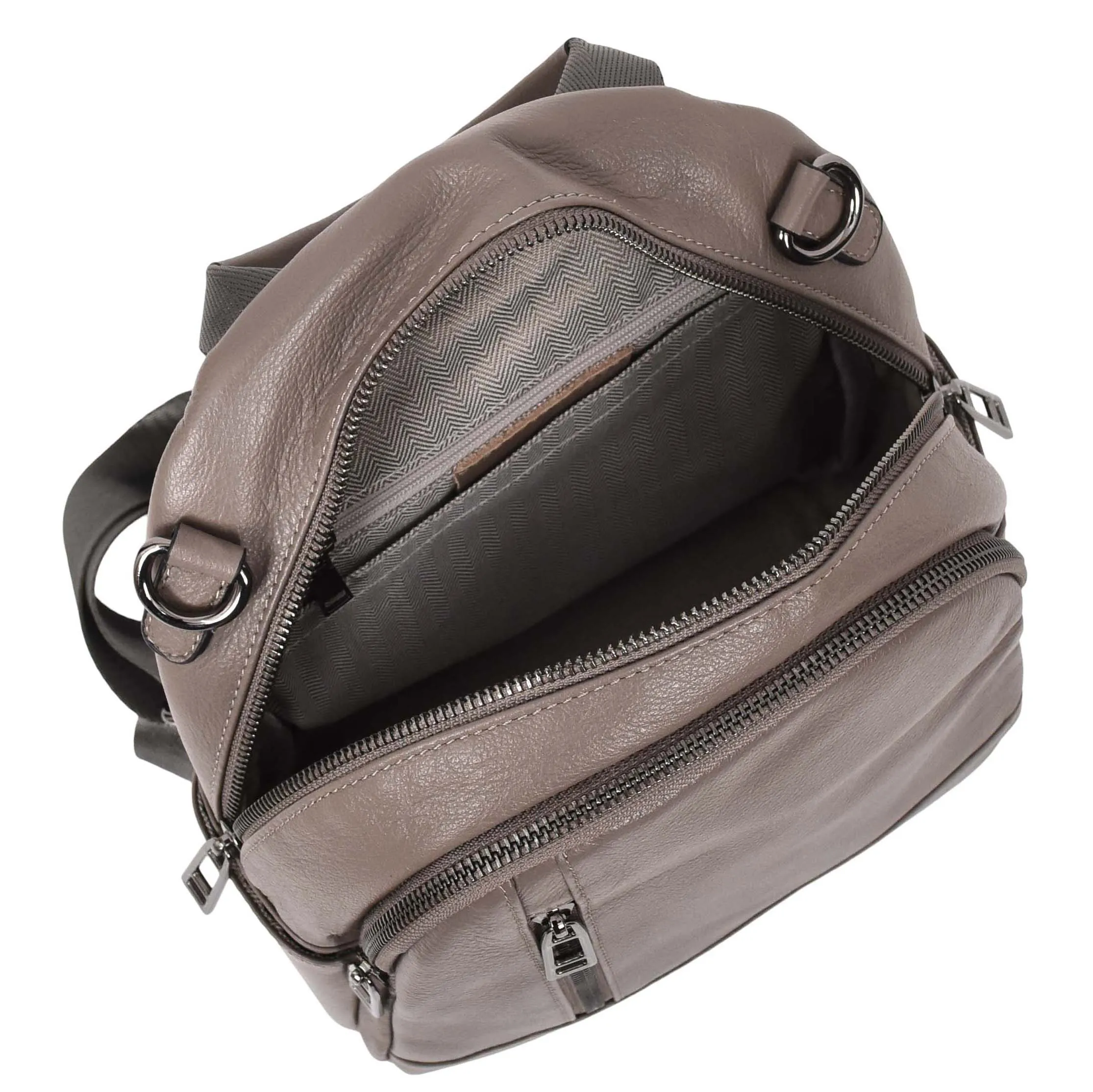 Womens Real Leather Casual Backpack Victoria Grey