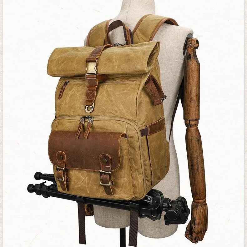 Woosir Camera Backpack with Trolley Sleeve and Tripod Strap